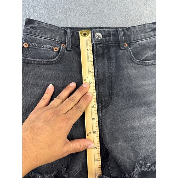 American‎ Eagle cutoff denim shorts size 00  raw edge hem - Picture 4 of 8